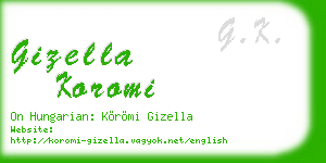 gizella koromi business card