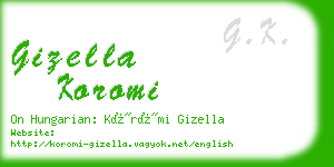 gizella koromi business card